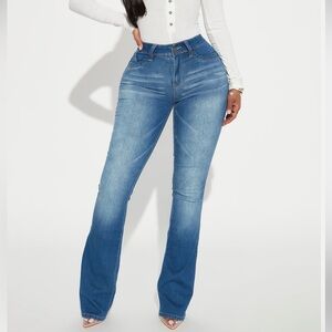 light flare jeans (medium blue wash)